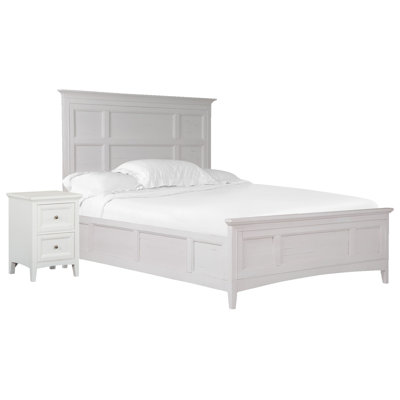 Liz Queen Panel Bed With Small Nightstand