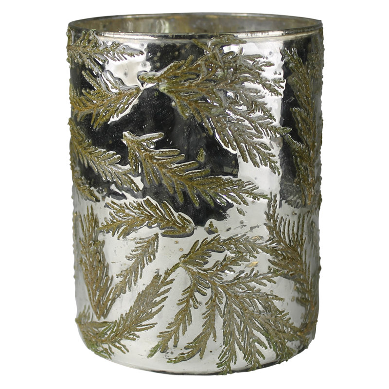 5.5'' H Mercury Glass Tabletop Hurricane