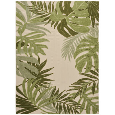 Tapis intérieur / extérieur floral Alvarie
