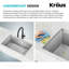 Évier de cuisine en acier inoxydable KRAUS Kore ™