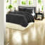 Ensemble de literie confortable en microfibre noire, style maison de campagne pour toutes les saisons