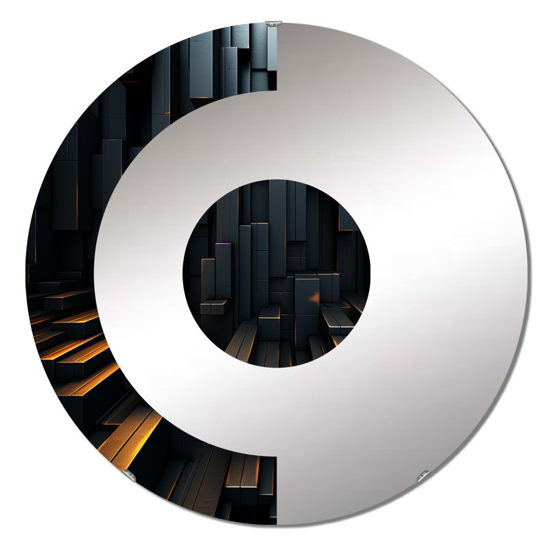 Fionnuala - Miroir mural demi-cercle, 23,6 po x 23,6 po