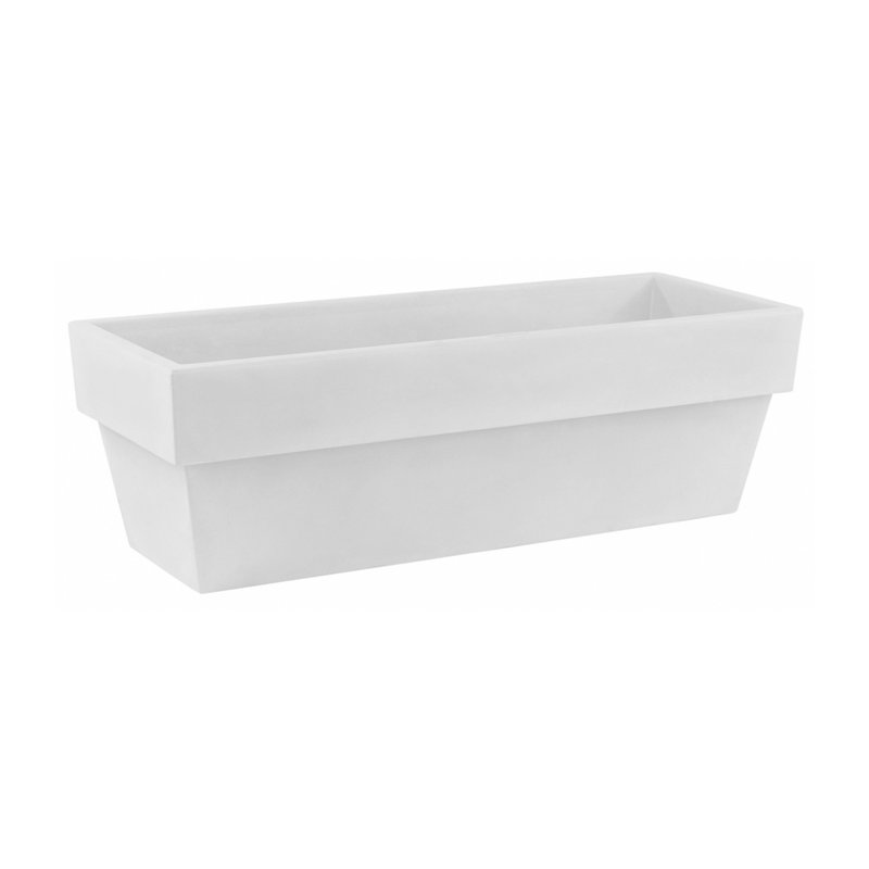 Conic Resin Planter Box, Ice, 10.25" H x 31.5" W x 11.75" D
