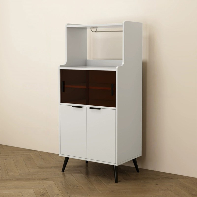 Buffet en bois massif blanc, H 51,18 po x l 23,62 po x P 15,75 po, Blanc