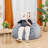Faux Fur Bean Bag Chair, Giant Faux Fur Classic Memory Foam filled Furniture Bean Bag Pouf for Lounging, Reading, Gaming and Watching TV