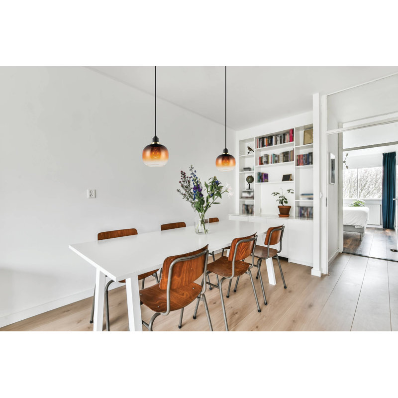Chittering Single Light Glass Dimmable Pendant