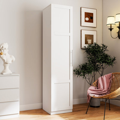 Blanc, armoire de cuisine, portes, tablettes, côté, organisation de maison réglable autoportante, buffet, garde-manger, grand espace de rangement, espaces privés