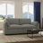 Wide Short Plush 2-Seat Sofa With Removable Cushions And Detachable Cover-37039979