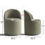 Chaise pivotante en lin avec roulettes cachées-421601428