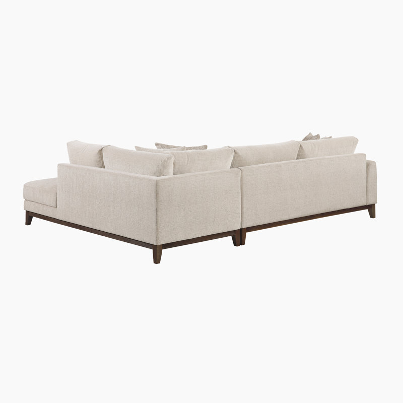 Canapé modulaire 2 pièces en chenille Briony, Right Facing Chaise