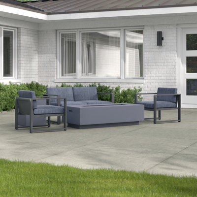 Alexios Outdoor 5 Piece Sofa Seating Group with Cushions by Ivy Bronx