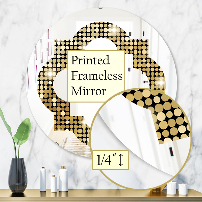 Miroir mural Quatrefoil, H 31,5 po x l po