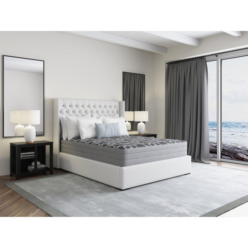 King Mattress 10" - Firm Smooth Foam, Cooler Sleeping With Ice Cover, Silver & Graphite Foam For Durability, Hd Core Surface, Support, Cool Sleep Enabled Relief,