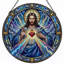 Panneau de vitrail Sacred Heart - 7,8H-728124247