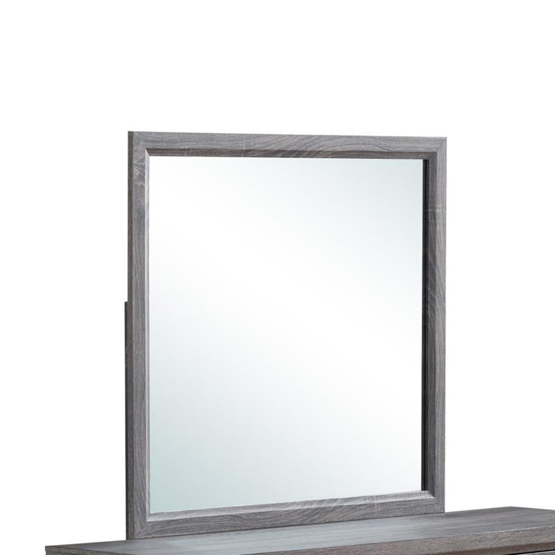 Miroir à paillettes, Gris, 35,12 po x 39,06 po
