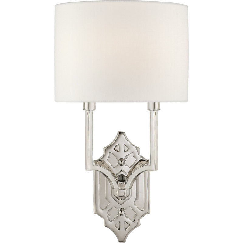 Thomas O'Brien Silhouette Fretwork Sconce, Polished Nickel 