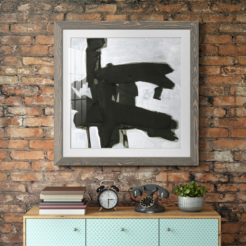 Ode An Kline VII-Premium, reproduction encadrée - prête à être accrochée, H 22,5 po x l 22,5 po x P 1,5 po, Blanc