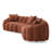 Minimore Modern Style 126.77" W Winnie Curved Shape 4s Sofa-1552542633