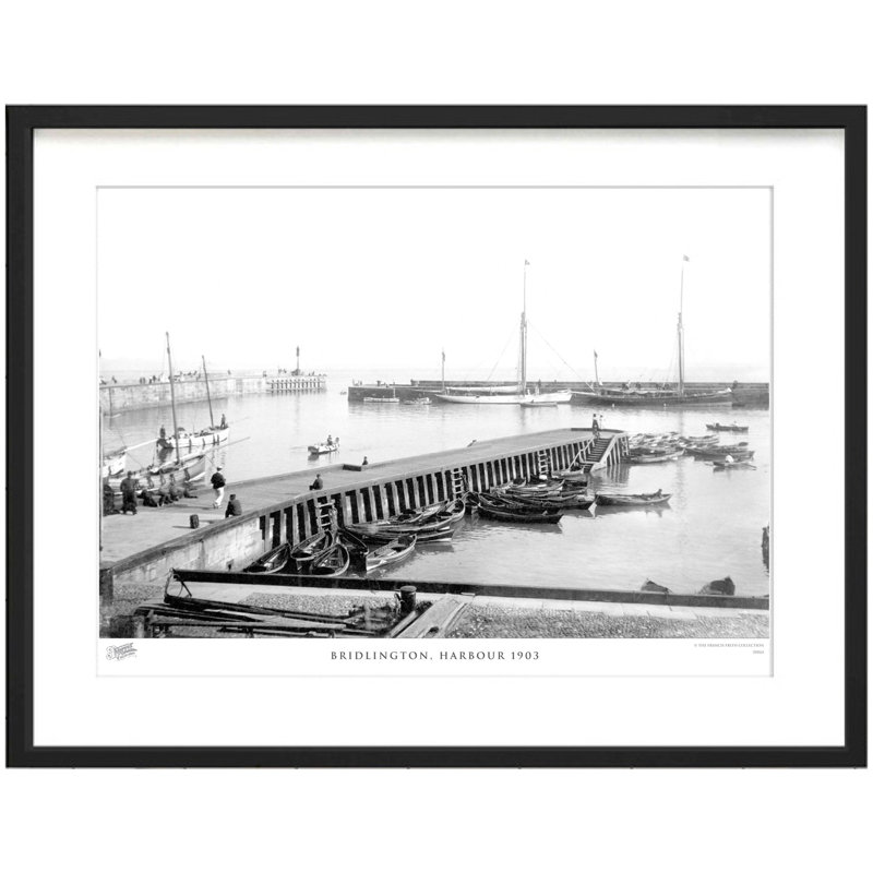 Bridlington, Harbour 1903 by Francis Frith - Single Picture Frame Print, 60cm H x 80cm W x 2.3cm D
