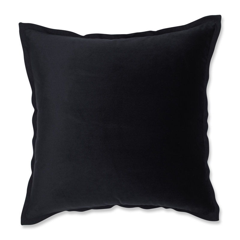 Coussin Flange Loden, Noir, 12 po x 20 po