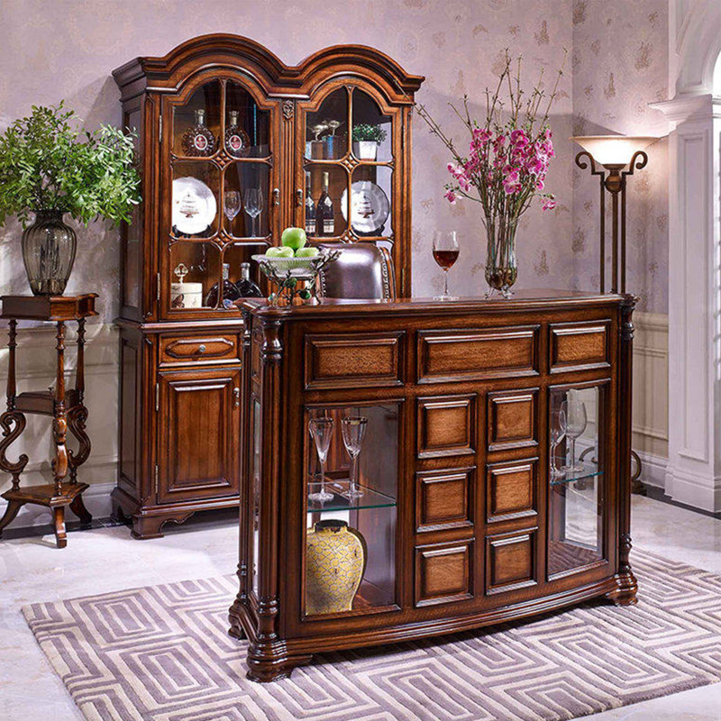 59.06"American-style minimalist solid wood bar counter