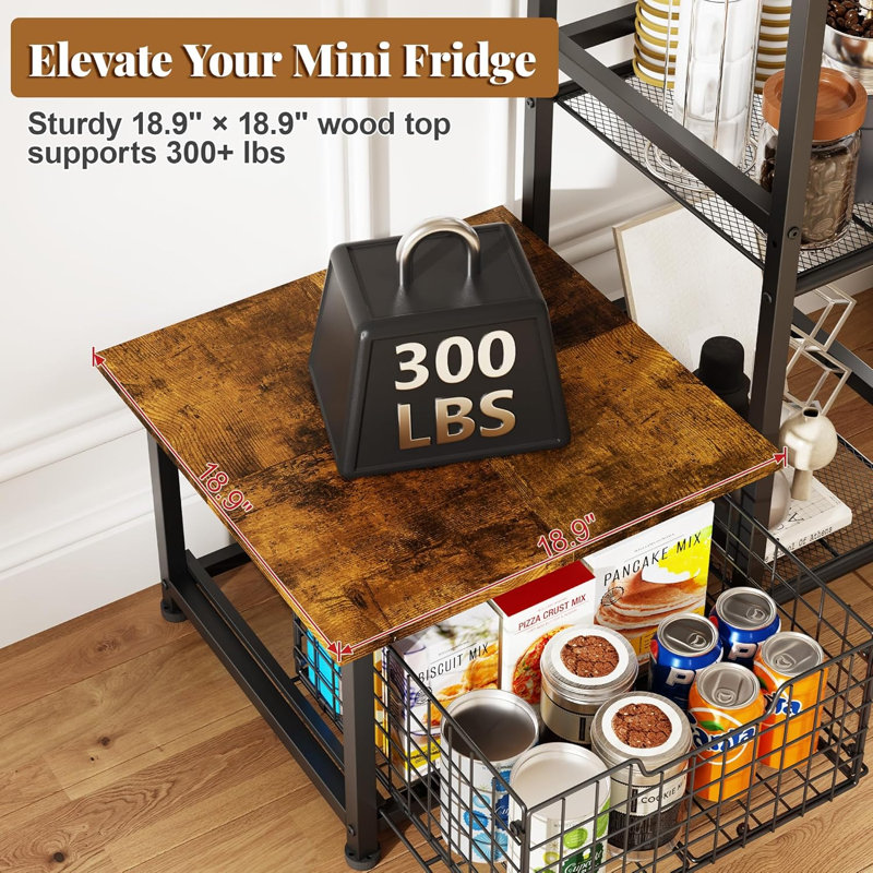 Mini support de réfrigérateur avec rangement