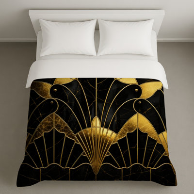 Gold Art Deco Motif Duvet Covers
