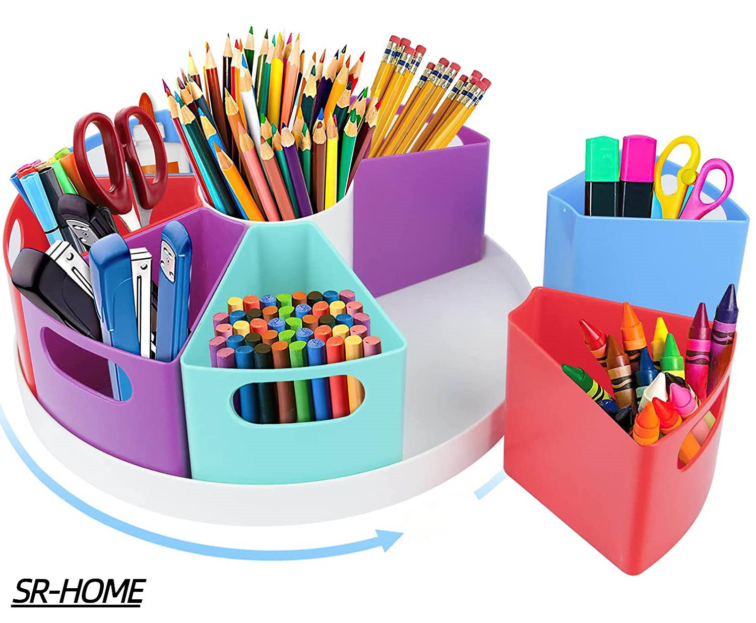 Rotating Art Supply Organizer - Lazy Susan Office School Supplies for Kids  Desk Organizers/Storage - Storage Bins & Baskets, Facebook Marketplace