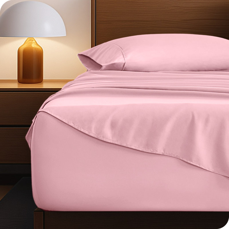 Ensemble de draps en microfibre 22 po, Ensemble de draps pour lit simple TG avec 1 taie d, Rose clair