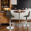 Drumheller Swivel Upholstered Adjustable Height Counter Stool with Metal Frame