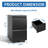 2 Drawer Mobile File Cabinet with Lock and Removable Hanging File Bar, Fully Assembled Except Wheels-1548610372