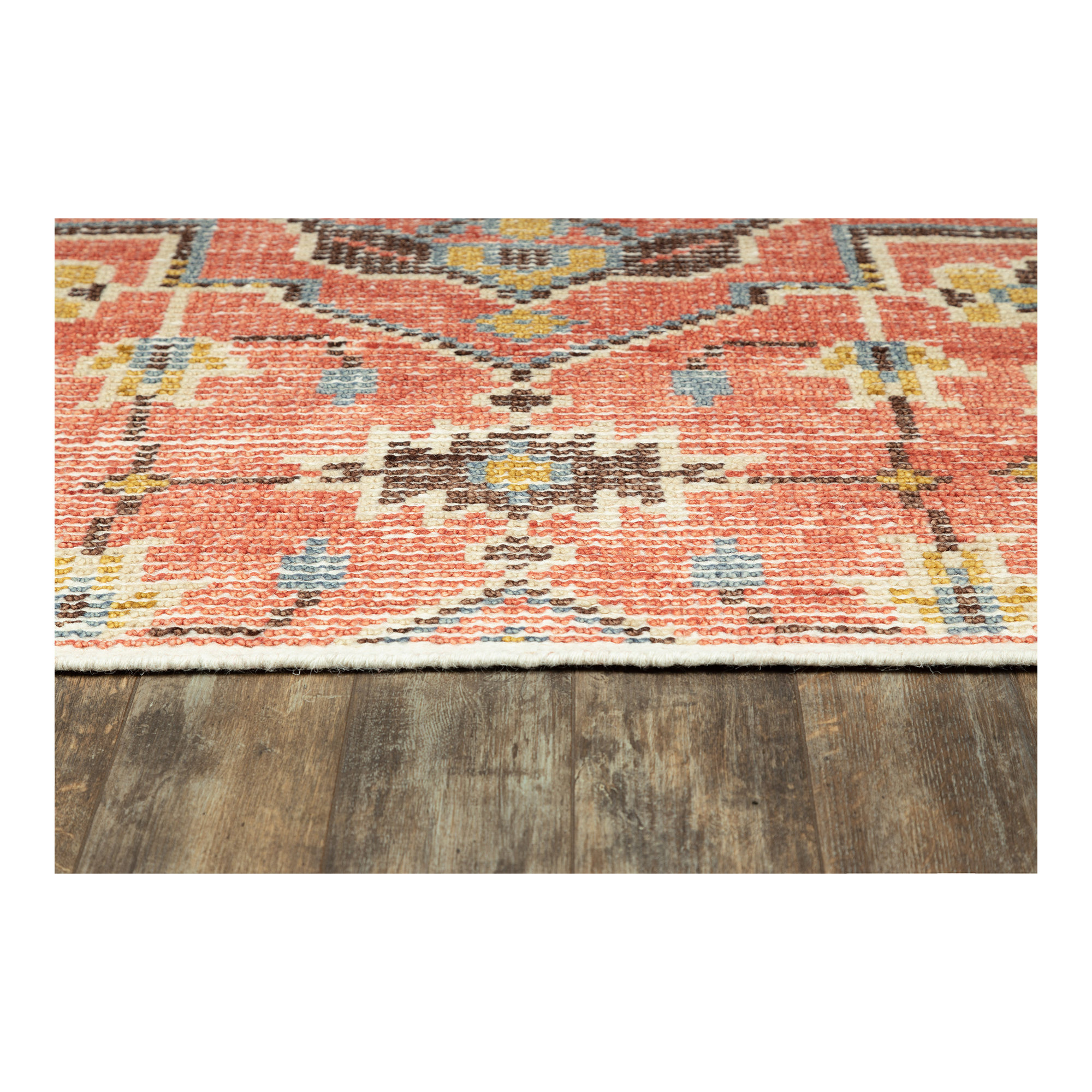 Reese Handmade Wool Red Rug, Rectangle 2' x 3'