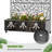 47" H x 47" W x 16" D Outdoor Metal Planter Box with Trellis Decor Raised Garden Bed with Lattice Panel and Wheels for Patio-27100856-27100863