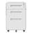 3-Drawer Wide Mobile File Cabinet With Lock, All-Steel Metal Storage Cabinet On Casters, For Home & Office,White, Fully Assembled, Holds A4/Letter Files, 110Lbs/Drawer