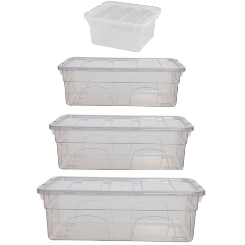Whitefurze Polyethylene Plastic Underbed Storage