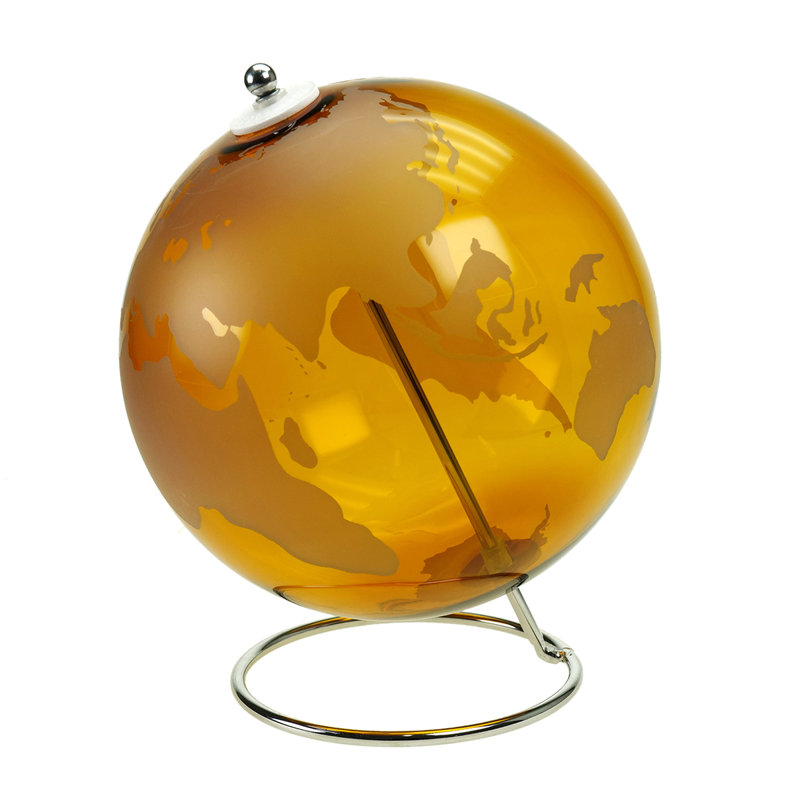 Glass Tabletop Globe, 24cm H x 20cm W x 20cm D