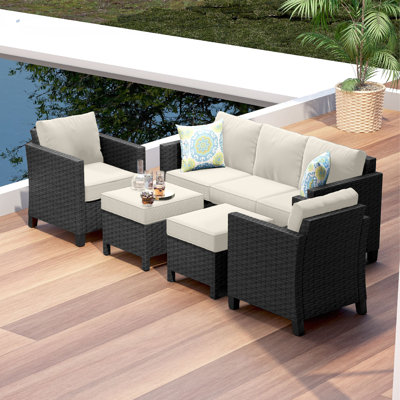 5 Piece Sofa Seating Group with Cushions
