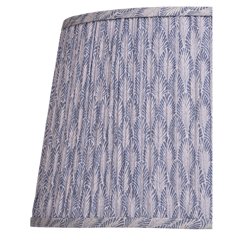 Plume Empire Lamp Shade, Blue/Ivory