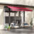 Retractable Awning, Patio Awnings, Sunshade Shelter W/ Manual Crank Handle, UV & Water-Resistant Fabric And Aluminum Frame For Deck, Balcony, Yard-112604869-112604866