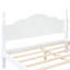Base de lit plateforme d'inspiration rétro avec structure à lattes en bois durable, base fiable de conception blanche,