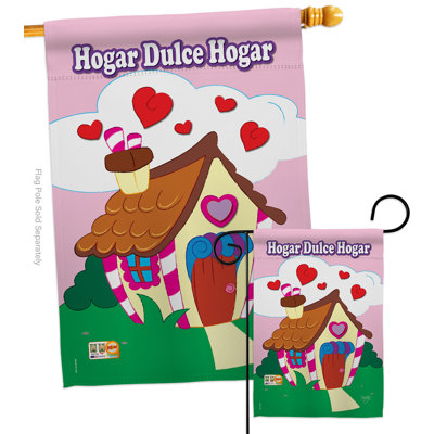 « welcome hogar dulce », impression sur 2 côtés en polyester 40 x 28 po ensemble de drapeau