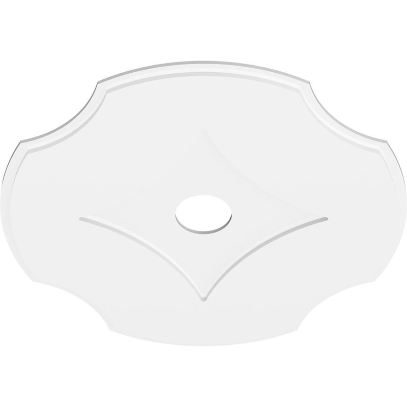 Médaillon de plafond contemporain en PVC Percival, H 1 po x l 36 po x P 36 po