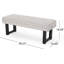 Banc en tissu avec pieds en bois