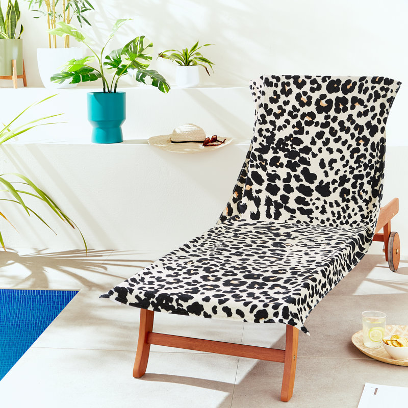 Leopard Cotton Beach Sun Lounger Towel
