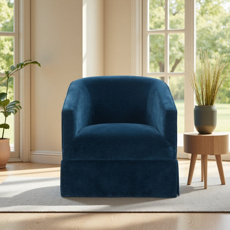 Chaise pivotante à jupe, Bleu