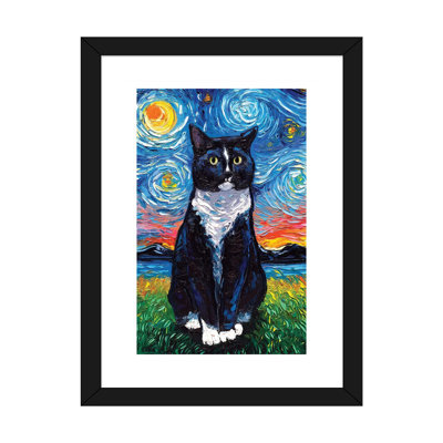 " Tuxedo Cat Night " by Aja Trier