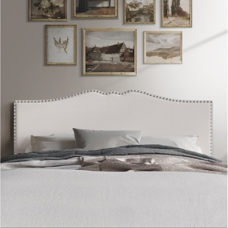 Isahbella Upholstered Headboard, Warm Gray, King