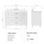 ARIEL Monroe 48 Single Sink Bathroom Vanity with Carrara Quartz Top-1351750948-1376610448-1376610449
