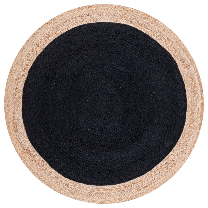 Galbin Natural Fiber Hand Woven Jute Rug, Round 5'