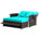 Bleu sarcelle / brun